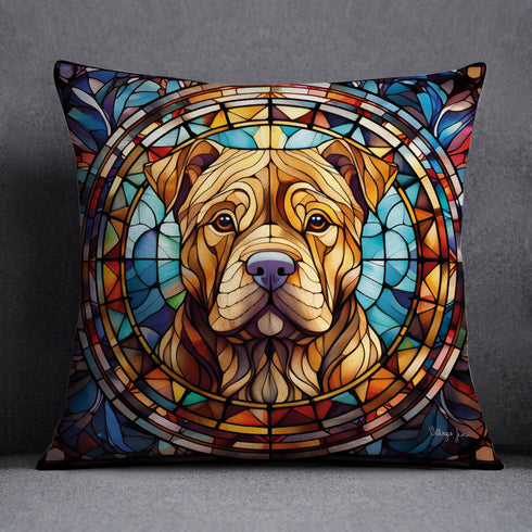 Shar Pei Suncatcher Design Cushion